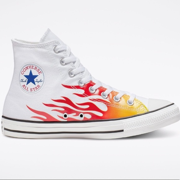 NEW| Converse Chuck Taylor All Star Archive Flames Unisex Shoes - Picture 2 of 15